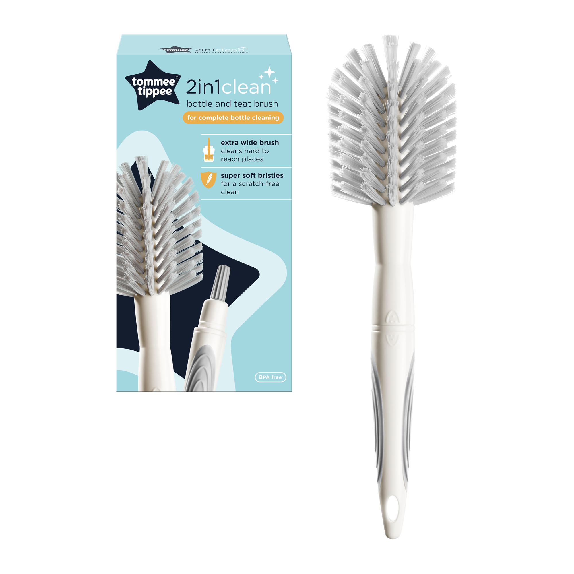 Tommee Tippee 2-in1 Bottle & Teat Brush - Image 8