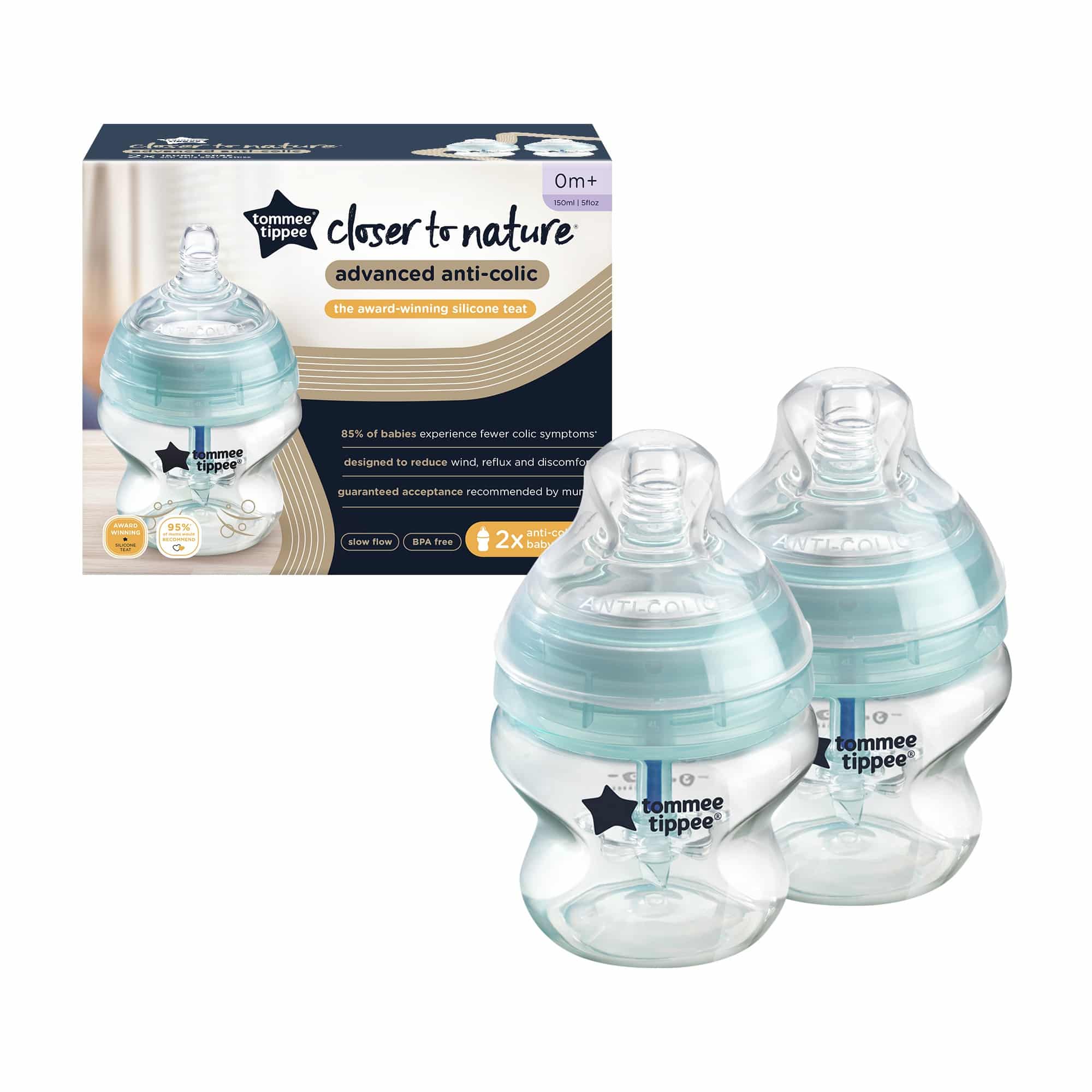 Advanced Anti-Colic Fussy Baby Bottle & Pacifier Set