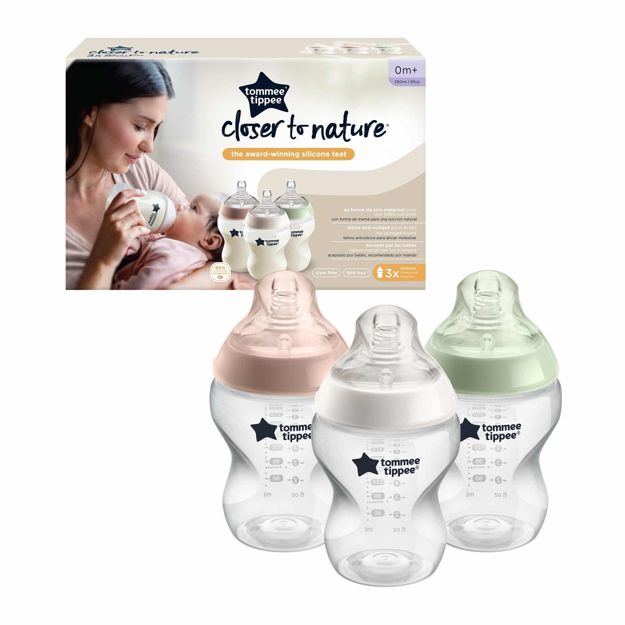 Biberon Tommee Tippee Closer to Nature 0m+ Voiture - 260ml