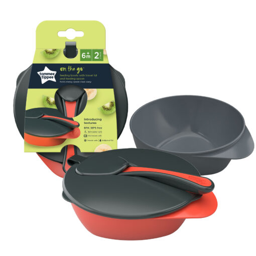 Tommee Tippee Easy Scoop Feeding Bowls With Travel Lid And Spoon - Image 2