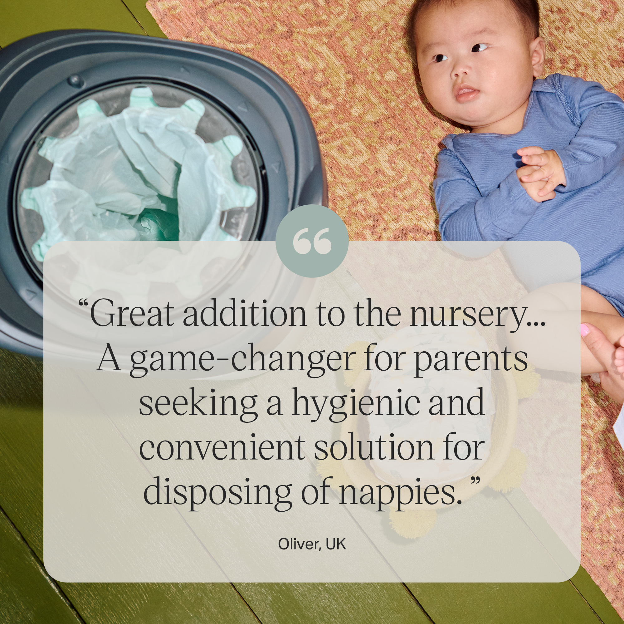 Tommee Tippee Twist And Click Advanced Nappy Bin Starter Set Eco-Friendlier - Image 7