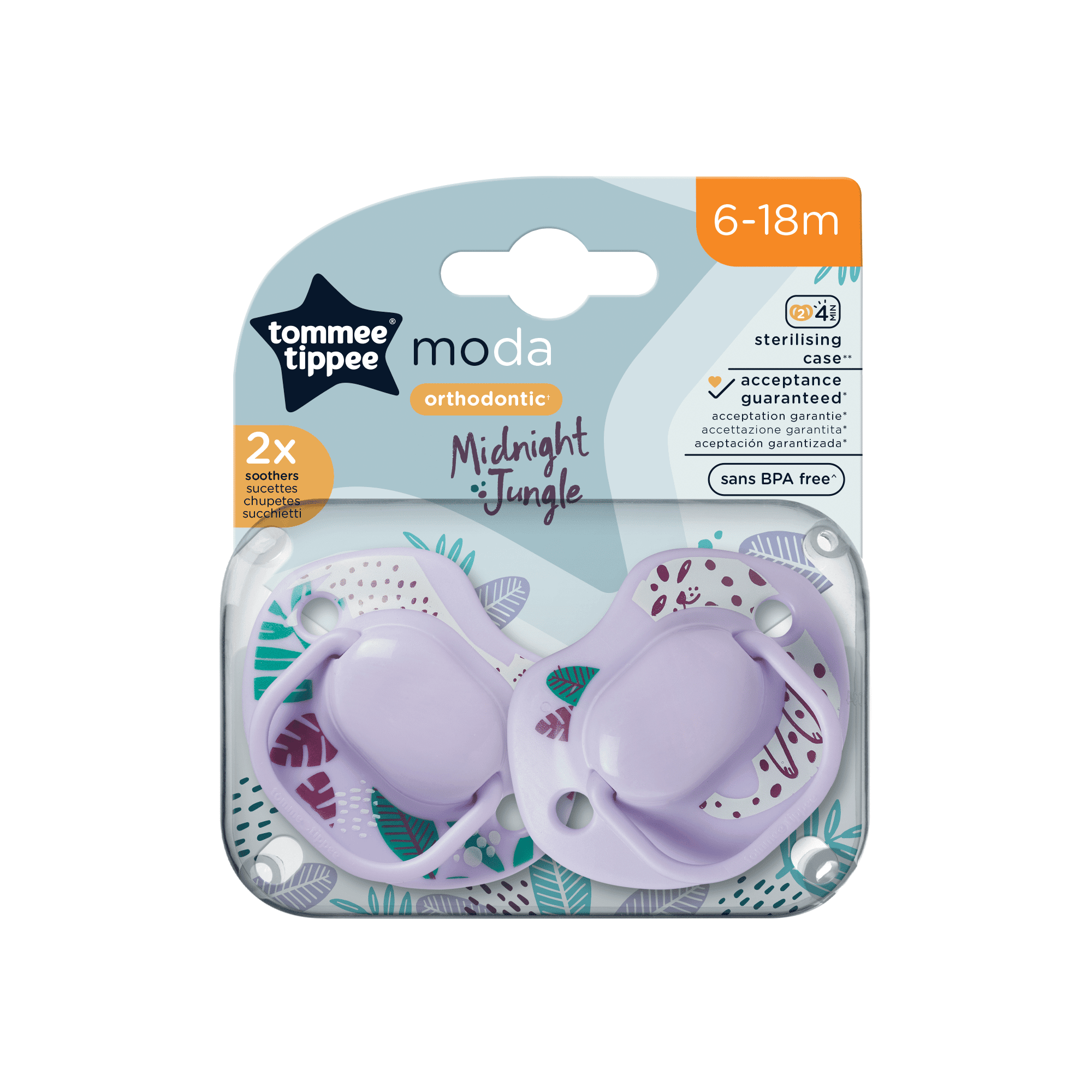 Tommee Tippee 2 Sucettes Sensitive 6-18