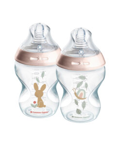 Tommee Tippee Natural Start 260ml Decorated Bottle 2pk - Girl