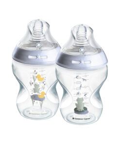 Tommee Tippee Natural Start 260ml Decorated Bottle 2pk - Boy