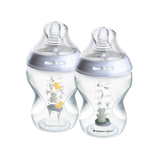 Tommee Tippee Natural Start 260ml Decorated Bottle 2pk - Boy