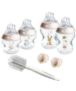 Natural Start Self Sterilising Newborn Bottle Starter Set - Pink