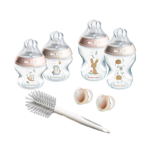 Natural Start Self Sterilising Newborn Bottle Starter Set - Pink