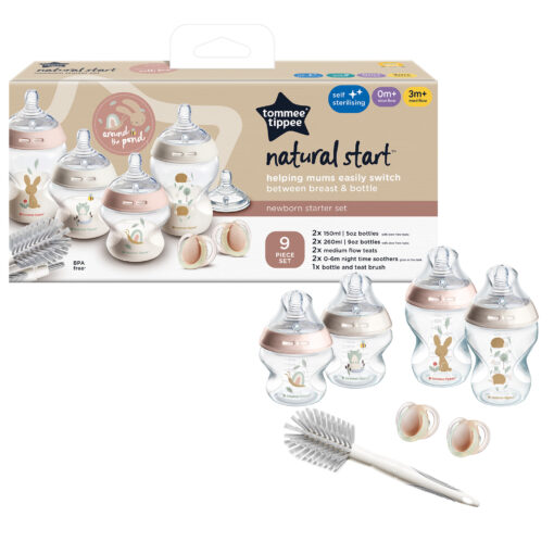 Natural Start Self Sterilising Newborn Bottle Starter Set - Pink - Image 5