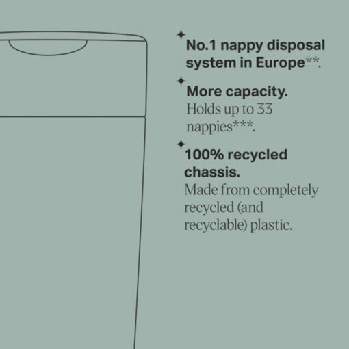 Tommee Tippee Twist And Click Advanced Nappy Bin Eco-Friendlier - Image 3