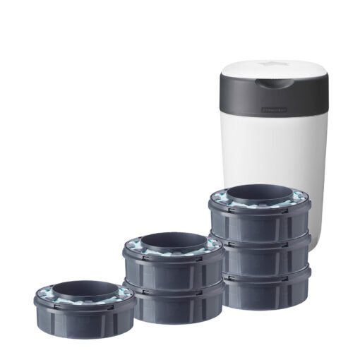 Tommee Tippee Twist And Click Advanced Nappy Bin Starter Set Eco-Friendlier