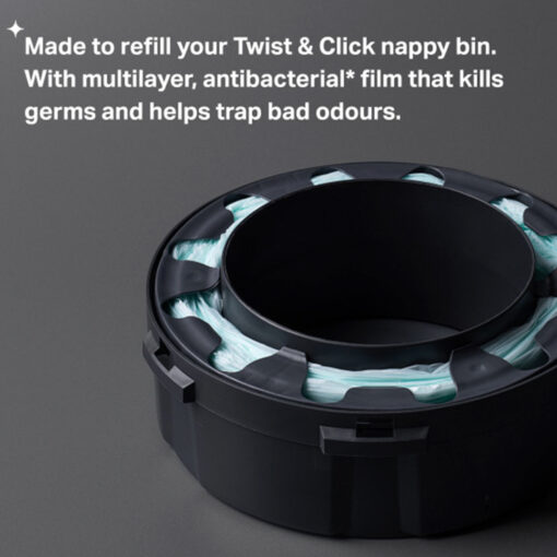 Tommee Tippee Twist And Click Advanced Nappy Disposal  Refills Eco-Friendlier - Image 9