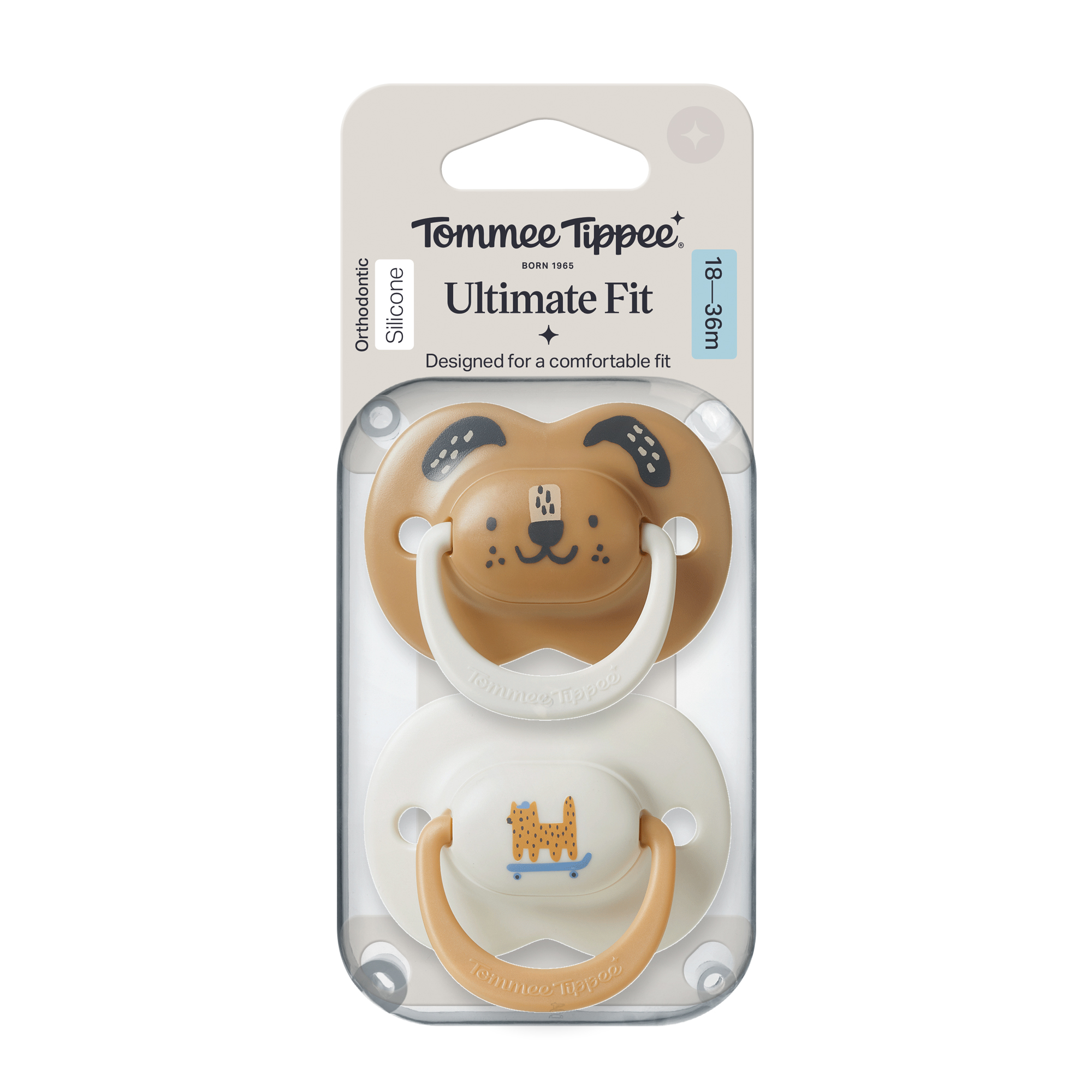 Tommee Tippee Ultra Fit Decorated Soother 18-36m - Boy - Brown - Image 2