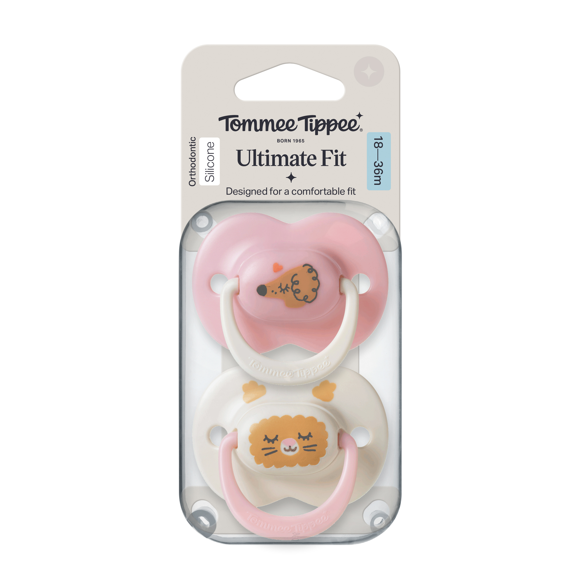Tommee Tippee Ultra Fit Decorated Soother 18-36m - Girl - Pink - Image 2