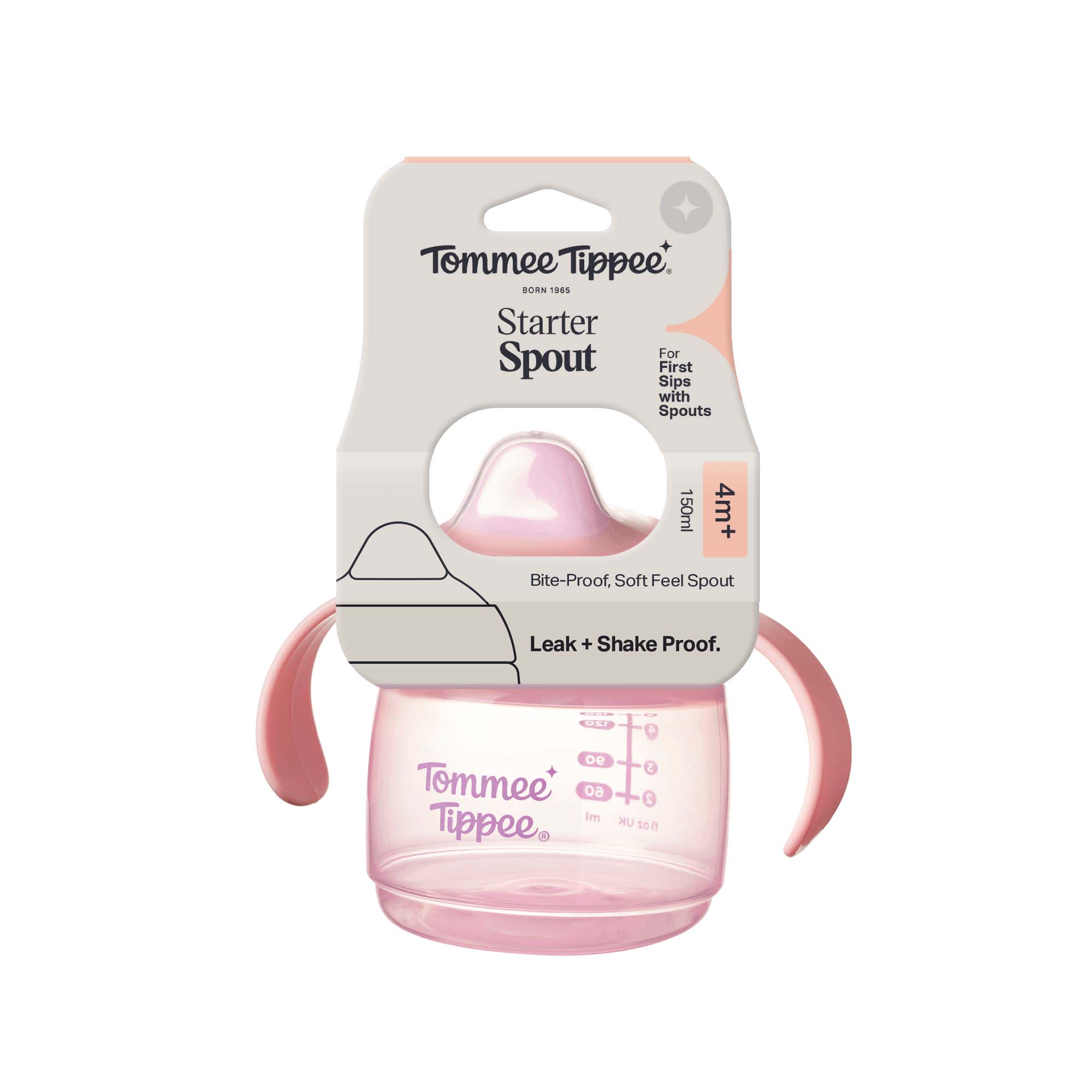 Tommee Tippee Starter Spout 4m+ 150ml - Pink - Image 2
