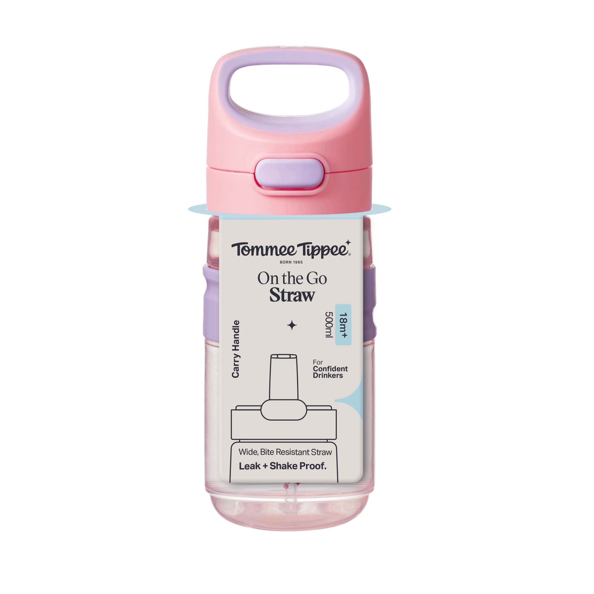 Tommee Tippee OnTheGo Straw 18m+ 500ml - Pink - Image 8