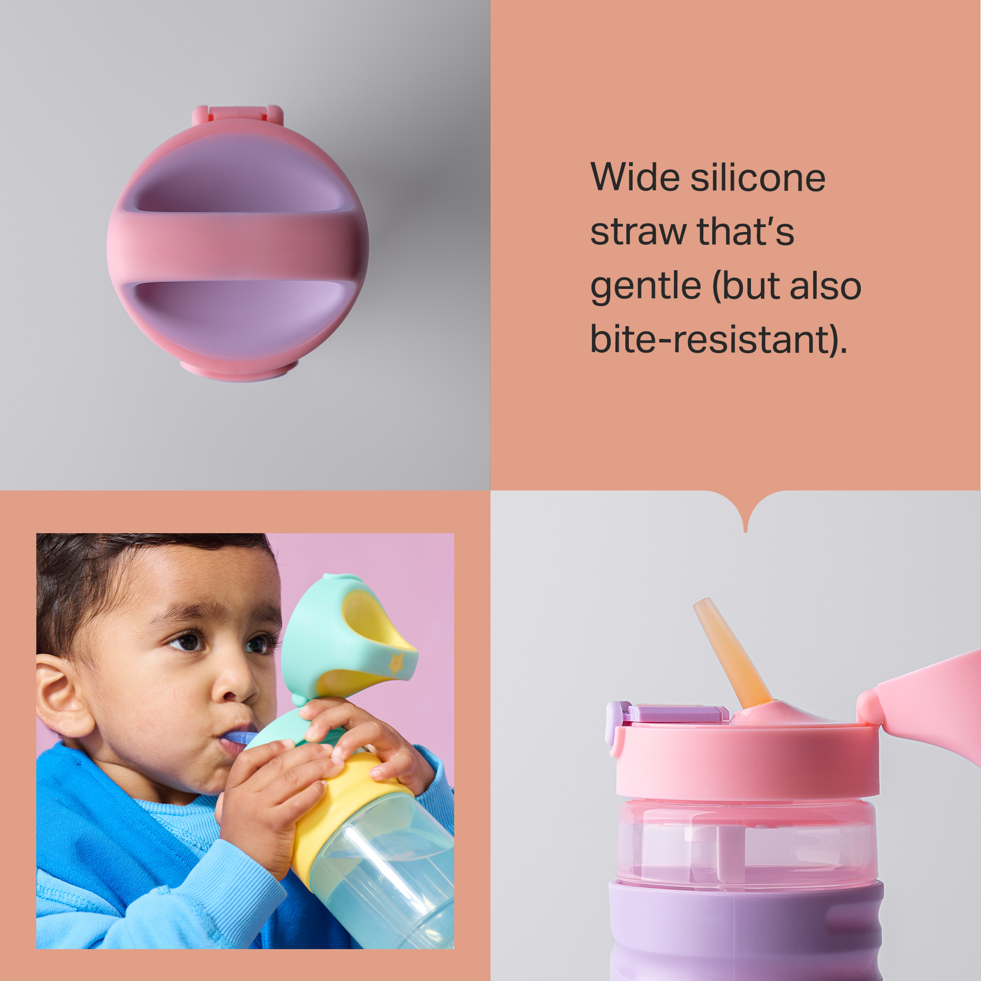 Tommee Tippee OnTheGo Straw 18m+ 500ml - Pink - Image 3