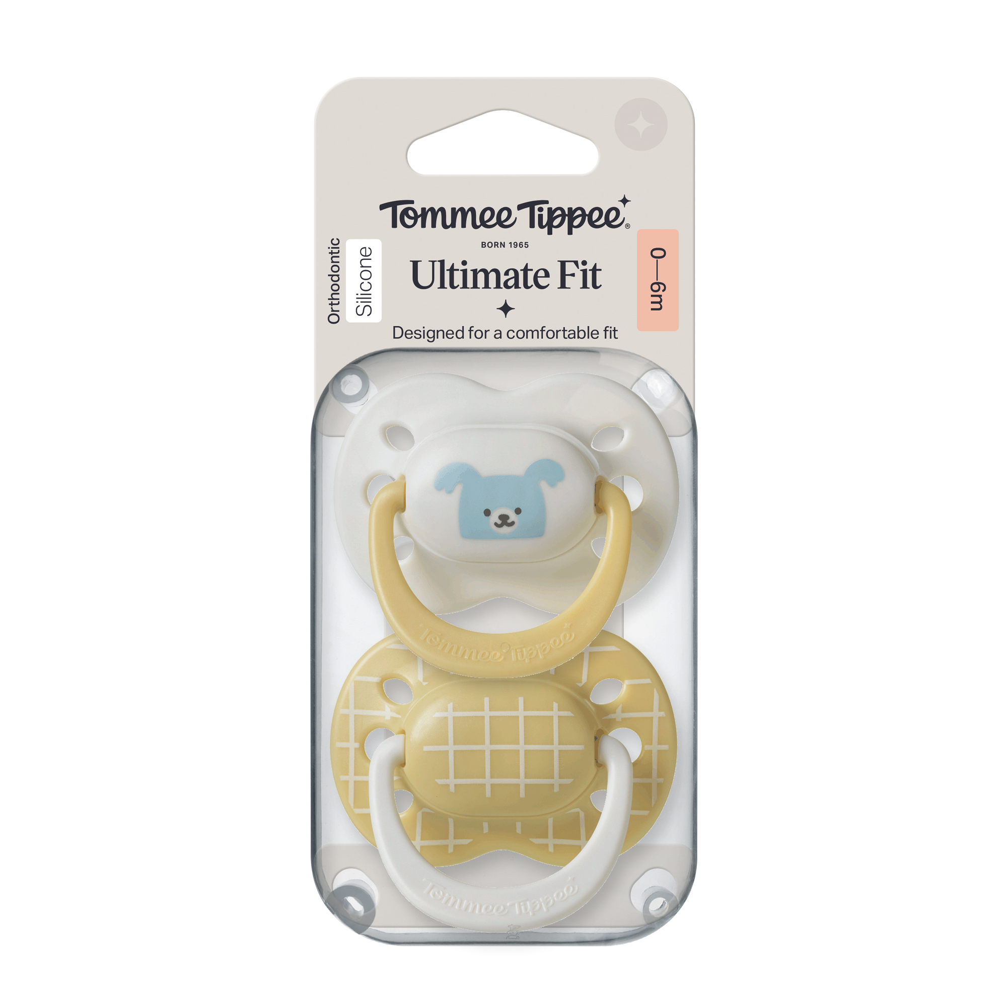 Tommee Tippee Ultra Fit Decorated Soother 0-6m 2pk - Boy - Yellow - Image 9