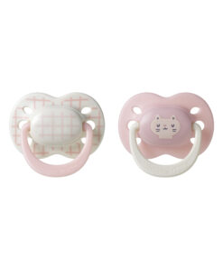 Tommee Tippee Ultra Fit Decorated Soother 0-6m 2pk - Girl - Pink