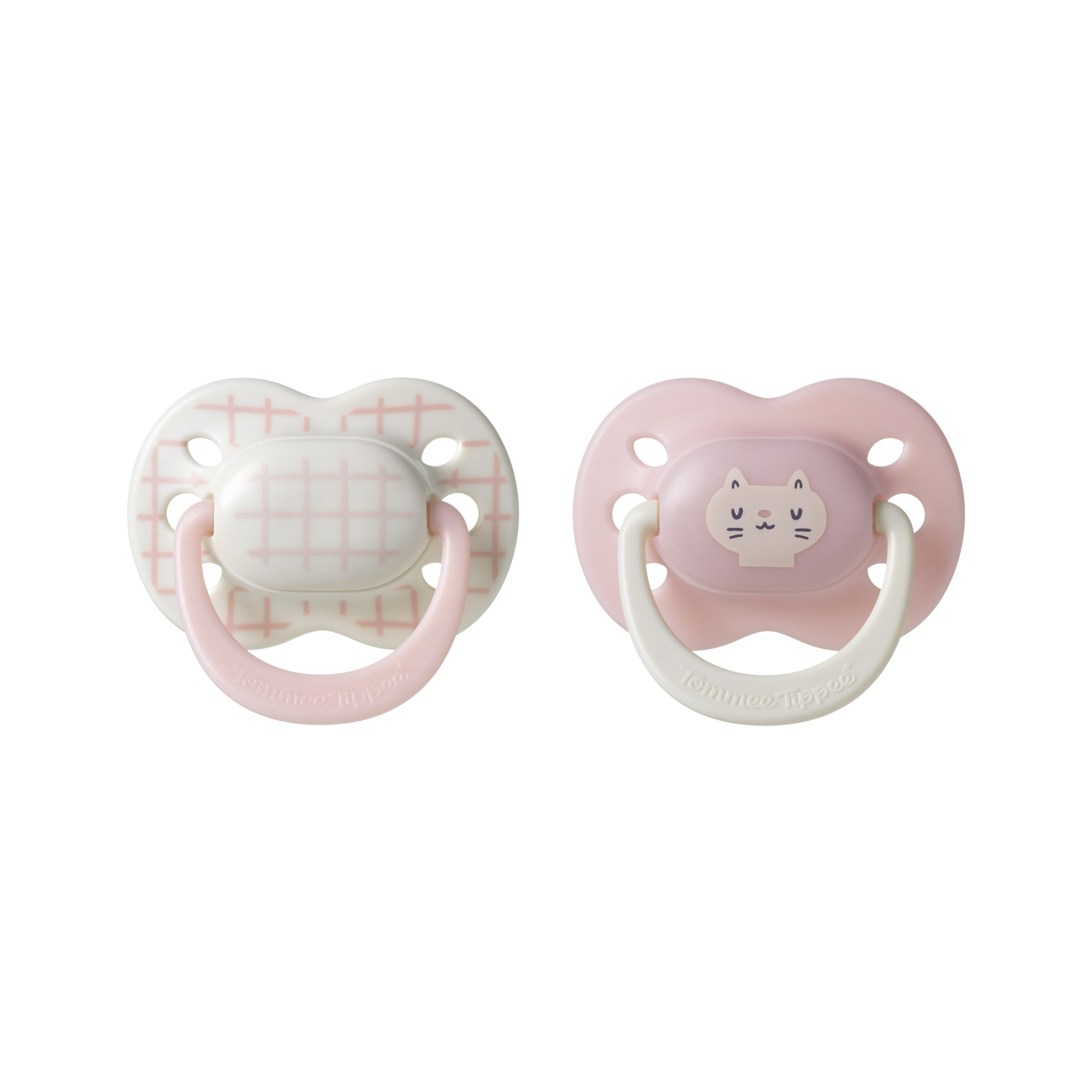 Tommee Tippee Ultra Fit Decorated Soother 0-6m 2pk - Girl - Pink