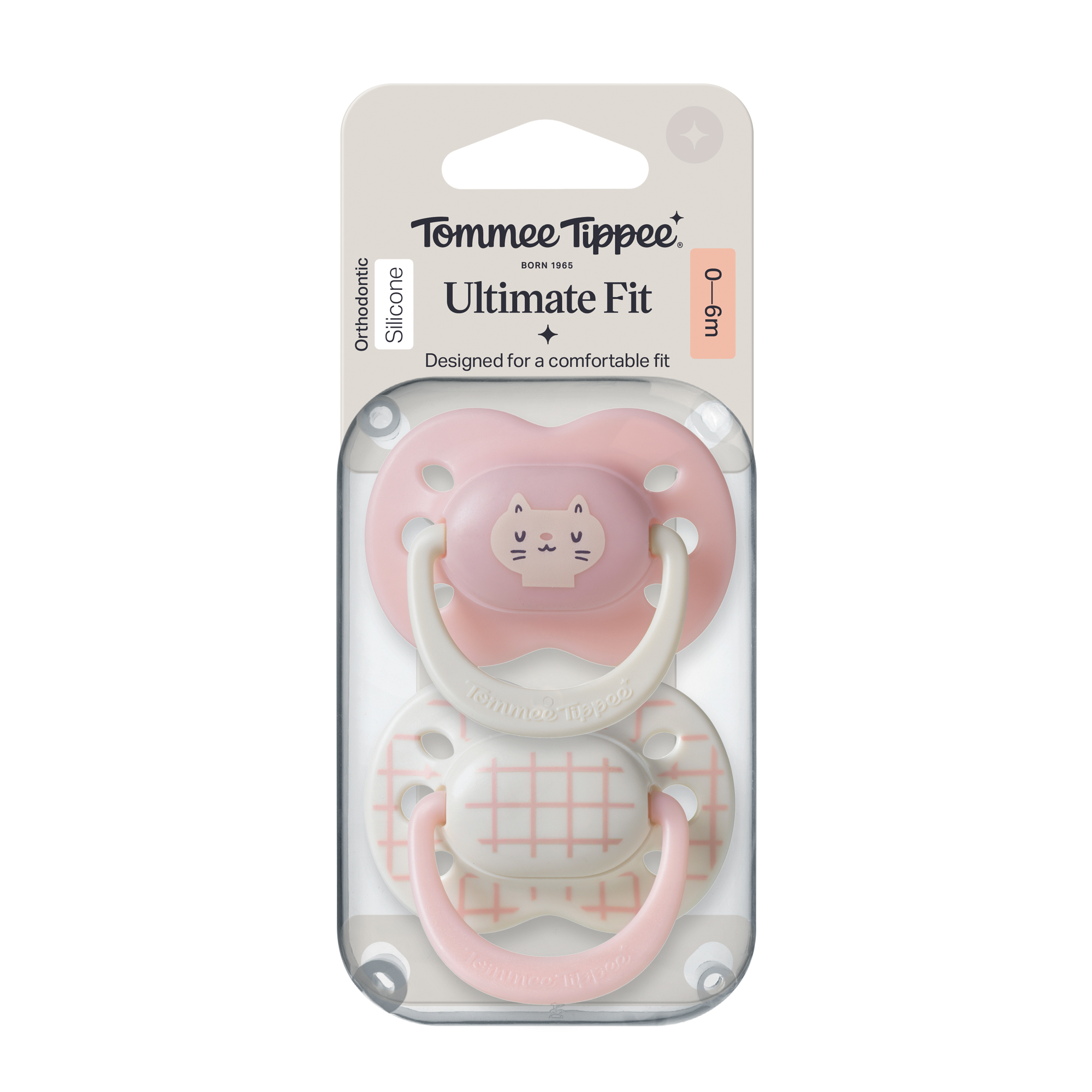 Tommee Tippee Ultra Fit Decorated Soother 0-6m 2pk - Girl - Pink - Image 10