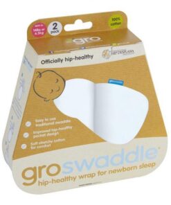 GROSWADDLE TWIN PACK WHITE 0-3M